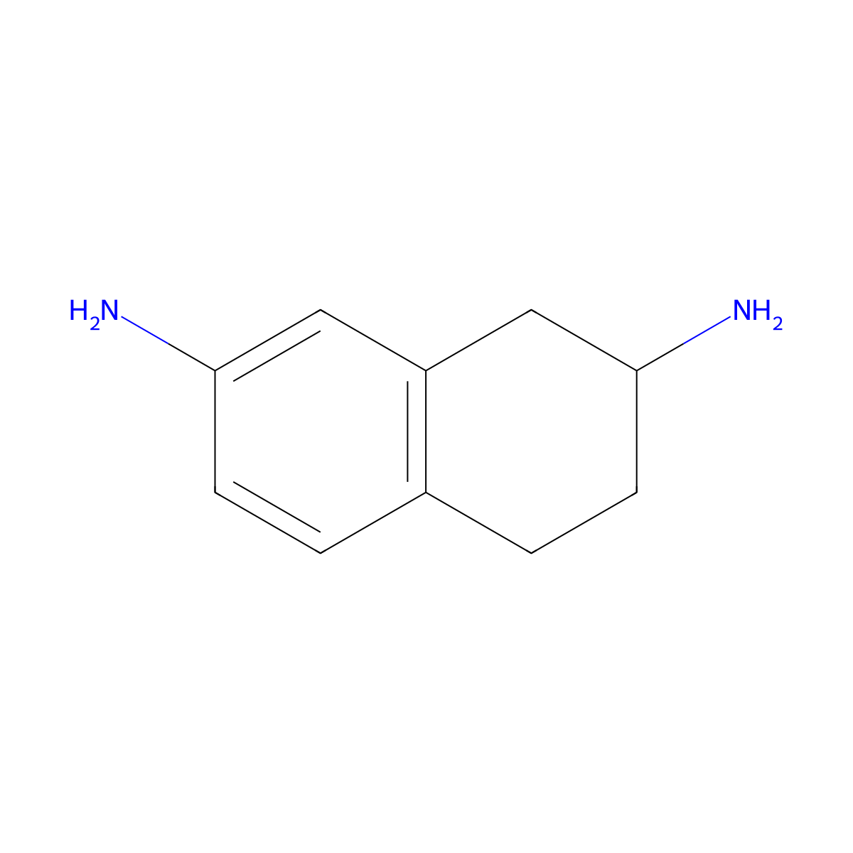 1,2,3,4-Tetrahydronaphthalene-2,7-diamine molecular structure, CAS 103393-75-5