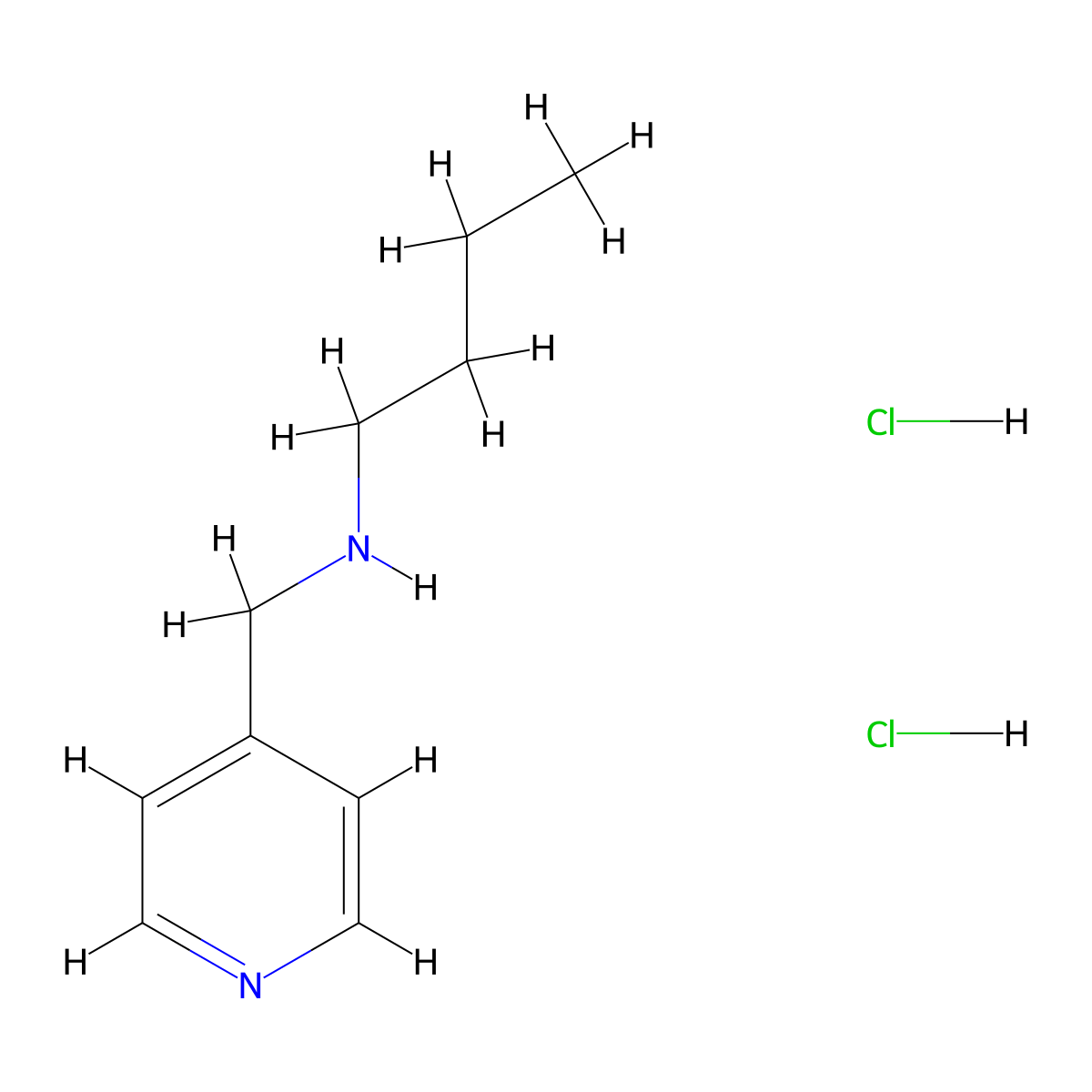 Butyl(pyridin-4-ylmethyl)amine dihydrochloride molecular structure, CAS 103394-25-8