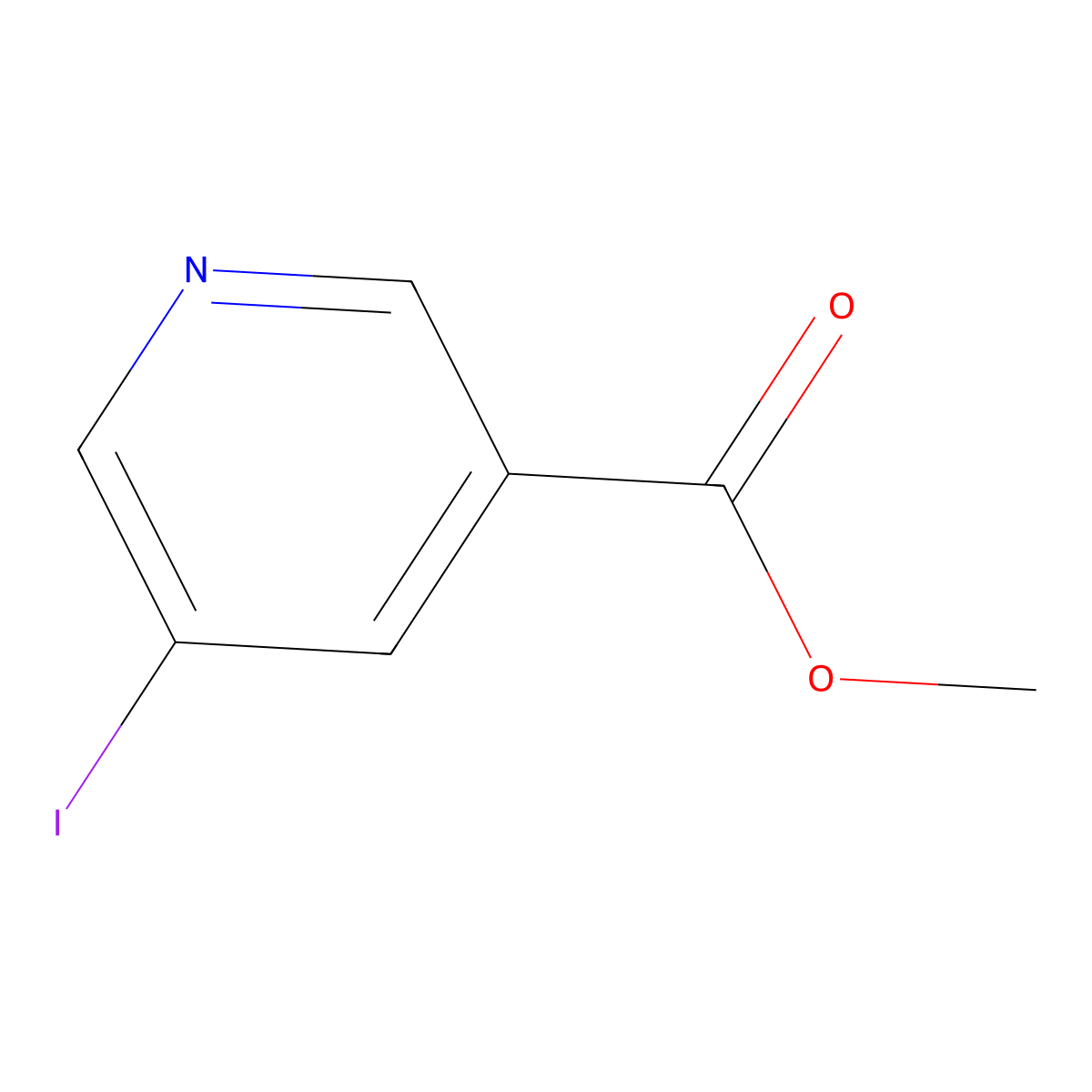 Methyl 5-iodopyridine-3-carboxylate molecular structure, CAS 1033955-80-4