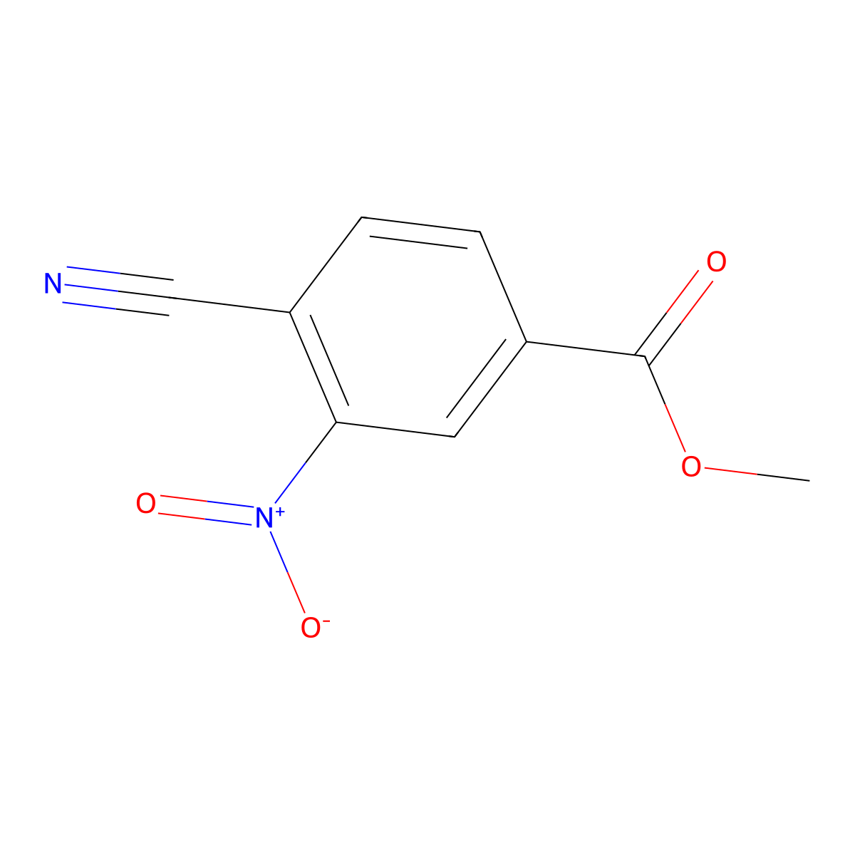 Methyl 4-cyano-3-nitrobenzoate molecular structure, CAS 1033997-01-1