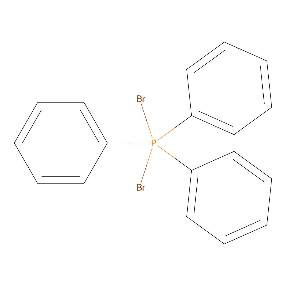 Triphenylphosphine dibromide molecular structure, CAS 1034-39-5