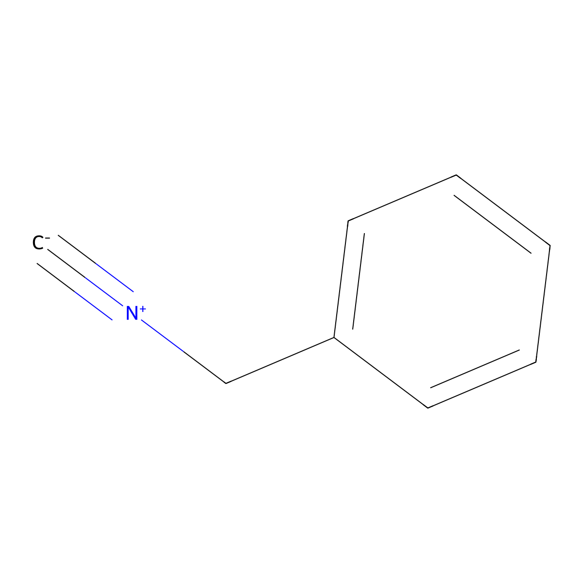 Benzyl isocyanide molecular structure, CAS 10340-91-7