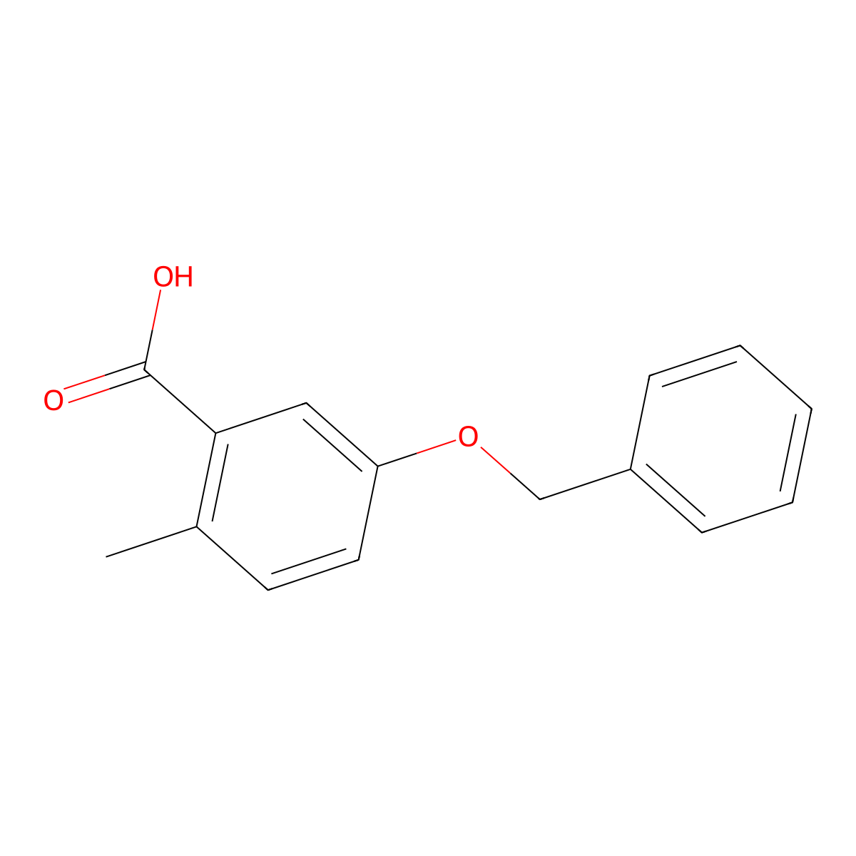 5-(Benzyloxy)-2-methylbenzoic acid molecular structure, CAS 1034026-17-9