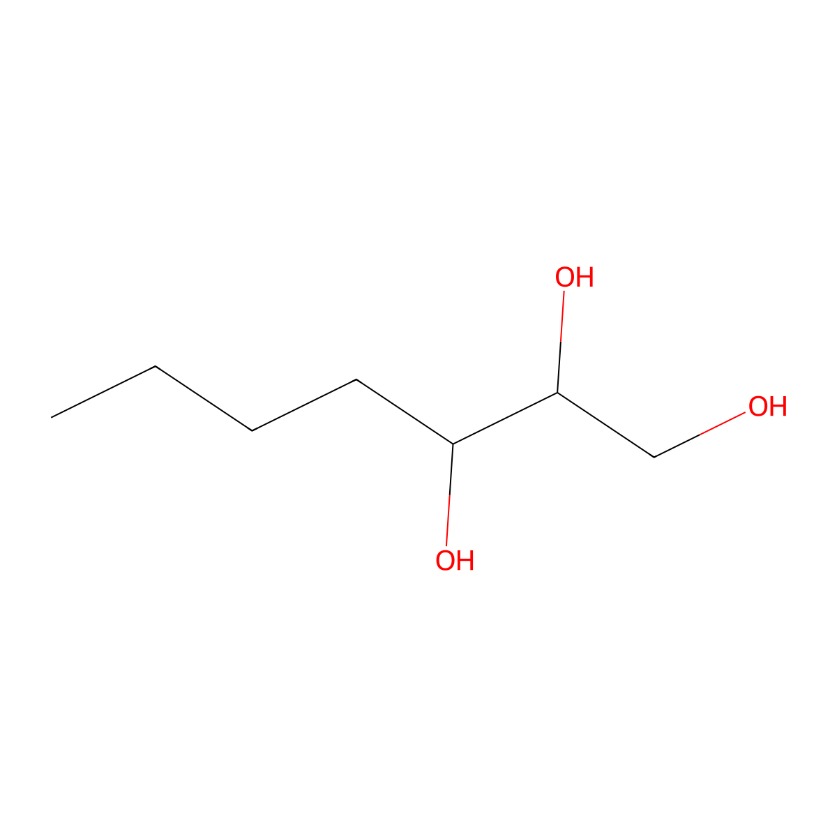 1,2,3-Heptanetriol molecular structure, CAS 103404-57-5