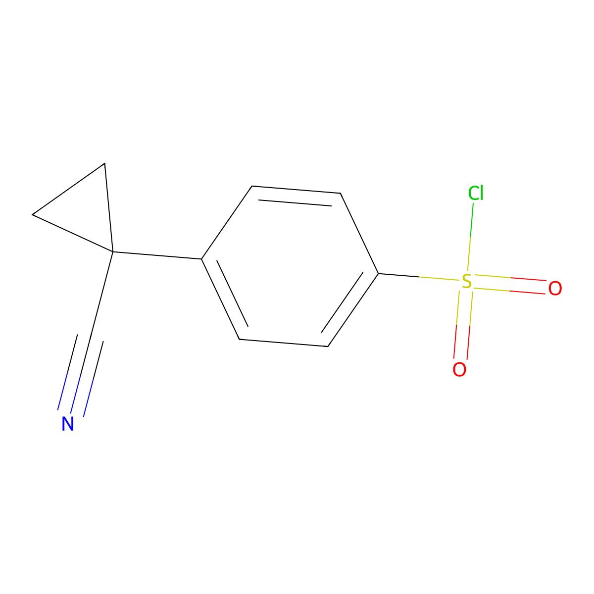 4-(1-Cyanocyclopropyl)benzene-1-sulfonyl chloride molecular structure, CAS 1034047-28-3