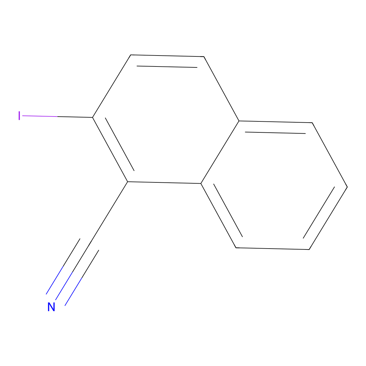 2-Iodo-naphthalene-1-carbonitrile molecular structure, CAS 103408-15-7