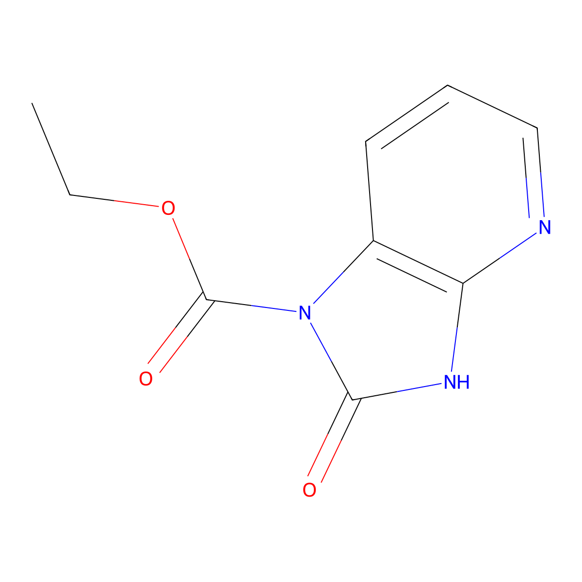 1H-Imidazo[4,5-b]pyridine-1-carboxylic acid, 2,3-dihydro-2-oxo-, ethyl ester molecular structure, CAS 103409-28-5