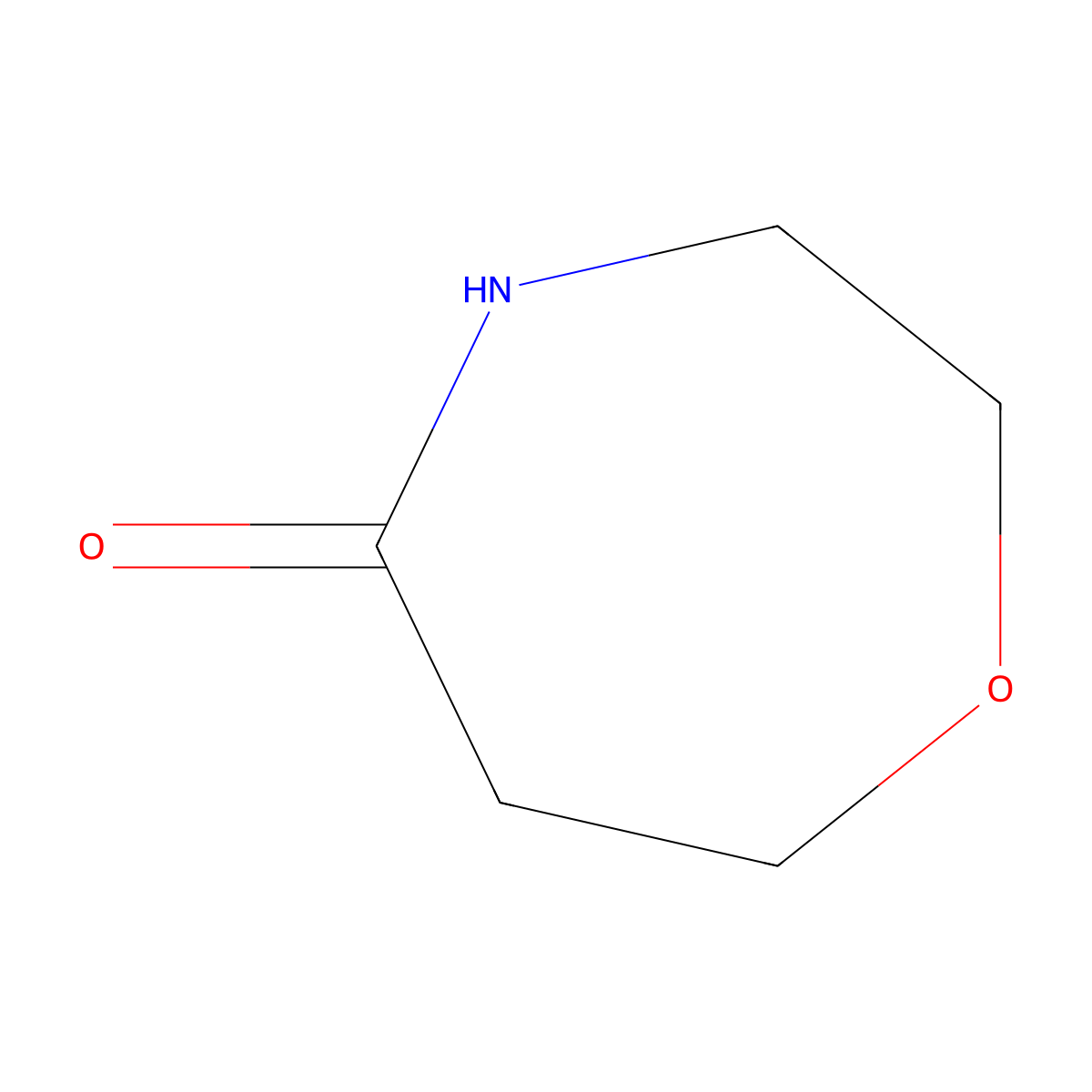 1,4-Oxazepan-5-one molecular structure, CAS 10341-26-1