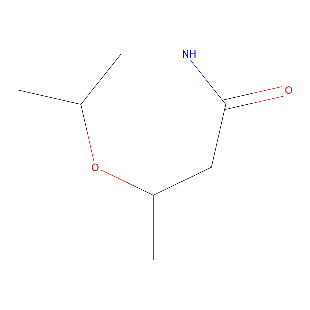 2,7-Dimethyl-1,4-oxazepan-5-one molecular structure, CAS 10341-27-2