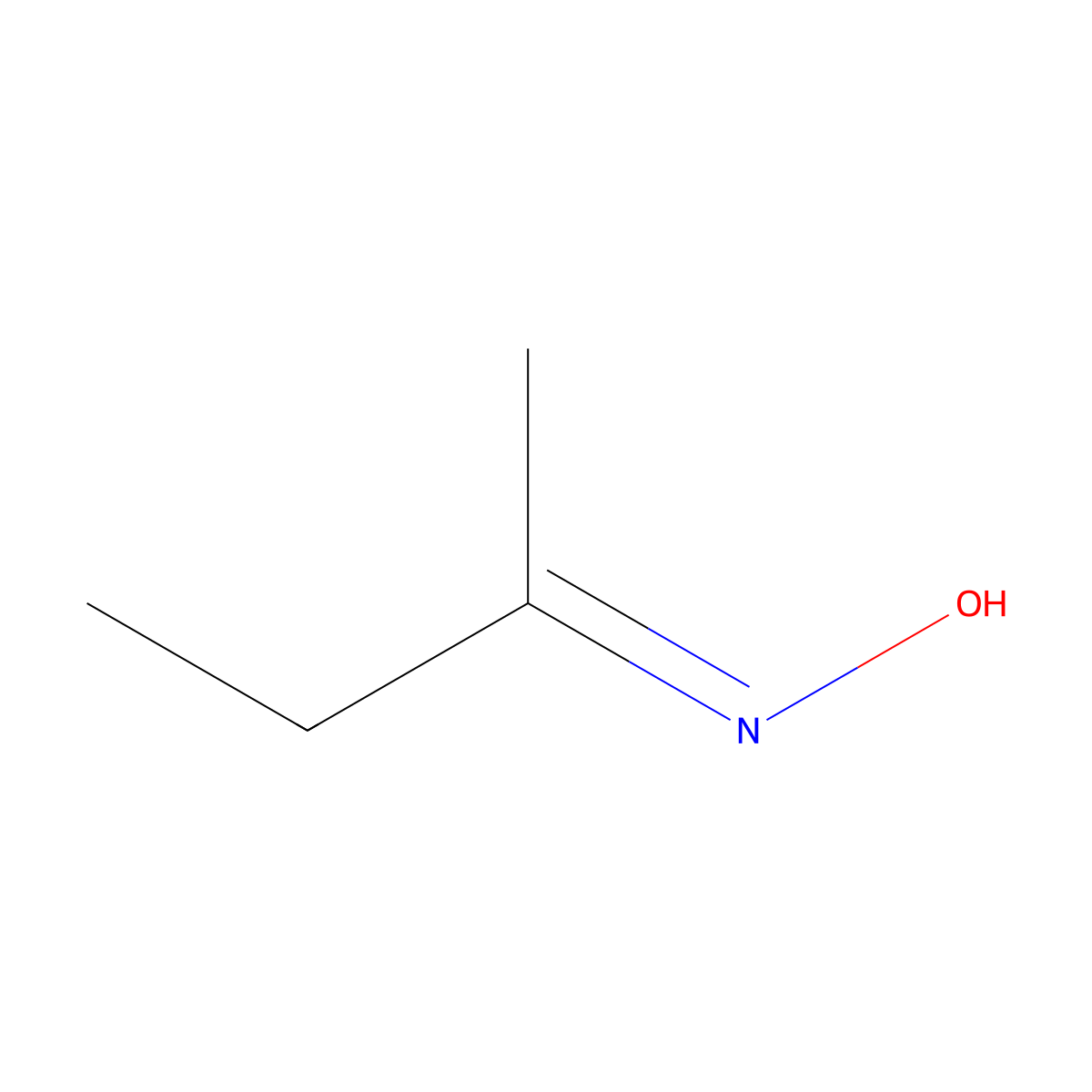 2-Butanone oxime, (E)- molecular structure, CAS 10341-63-6