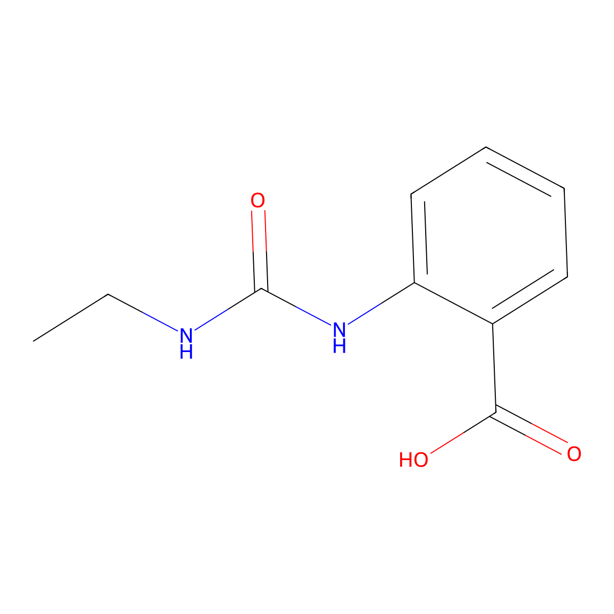 2-[(Ethylcarbamoyl)amino]benzoic acid molecular structure, CAS 10341-84-1