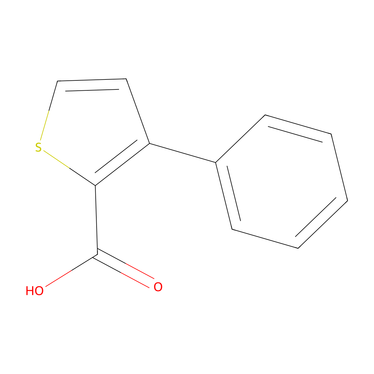 3-phenylthiophene-2-carboxylic Acid molecular structure, CAS 10341-88-5