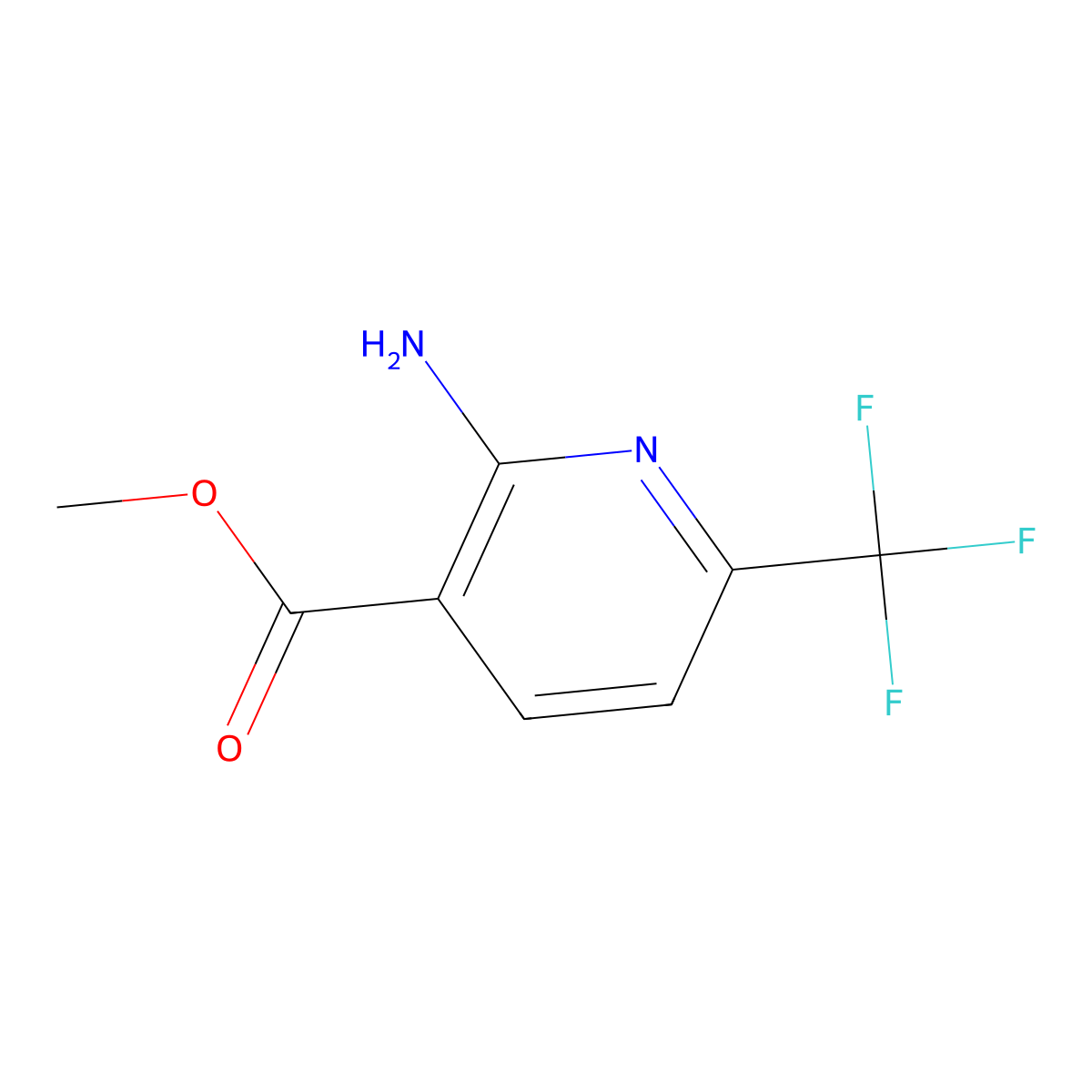 Methyl 2-amino-6-(trifluoromethyl)nicotinate molecular structure, CAS 1034131-63-9