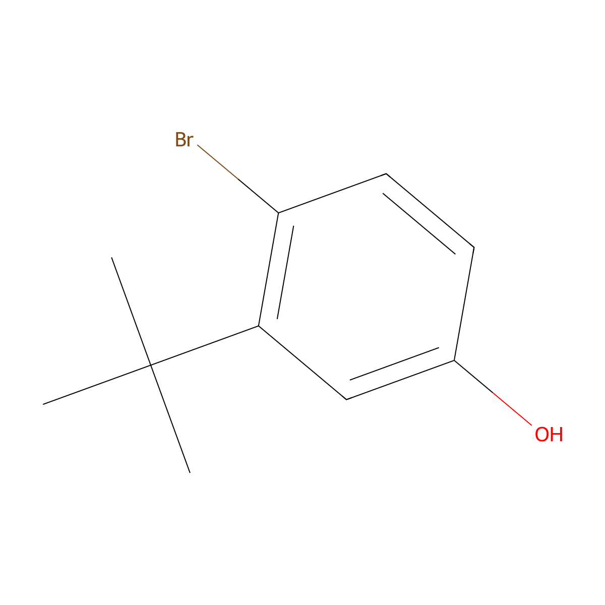 4-Bromo-3-tert-butylphenol molecular structure, CAS 103414-68-2