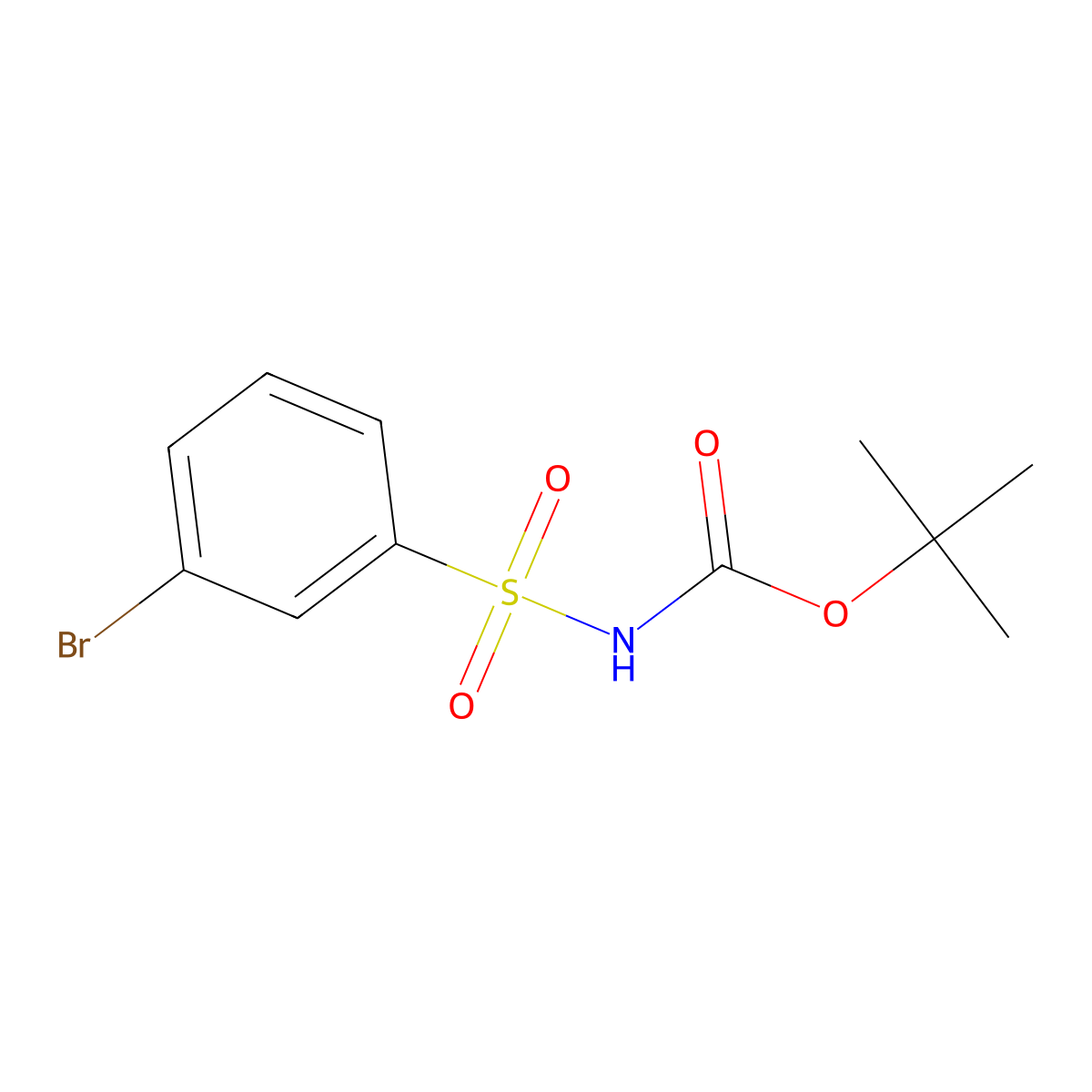 Tert-butyl 3-bromophenylsulfonylcarbamate molecular structure, CAS 1034175-17-1