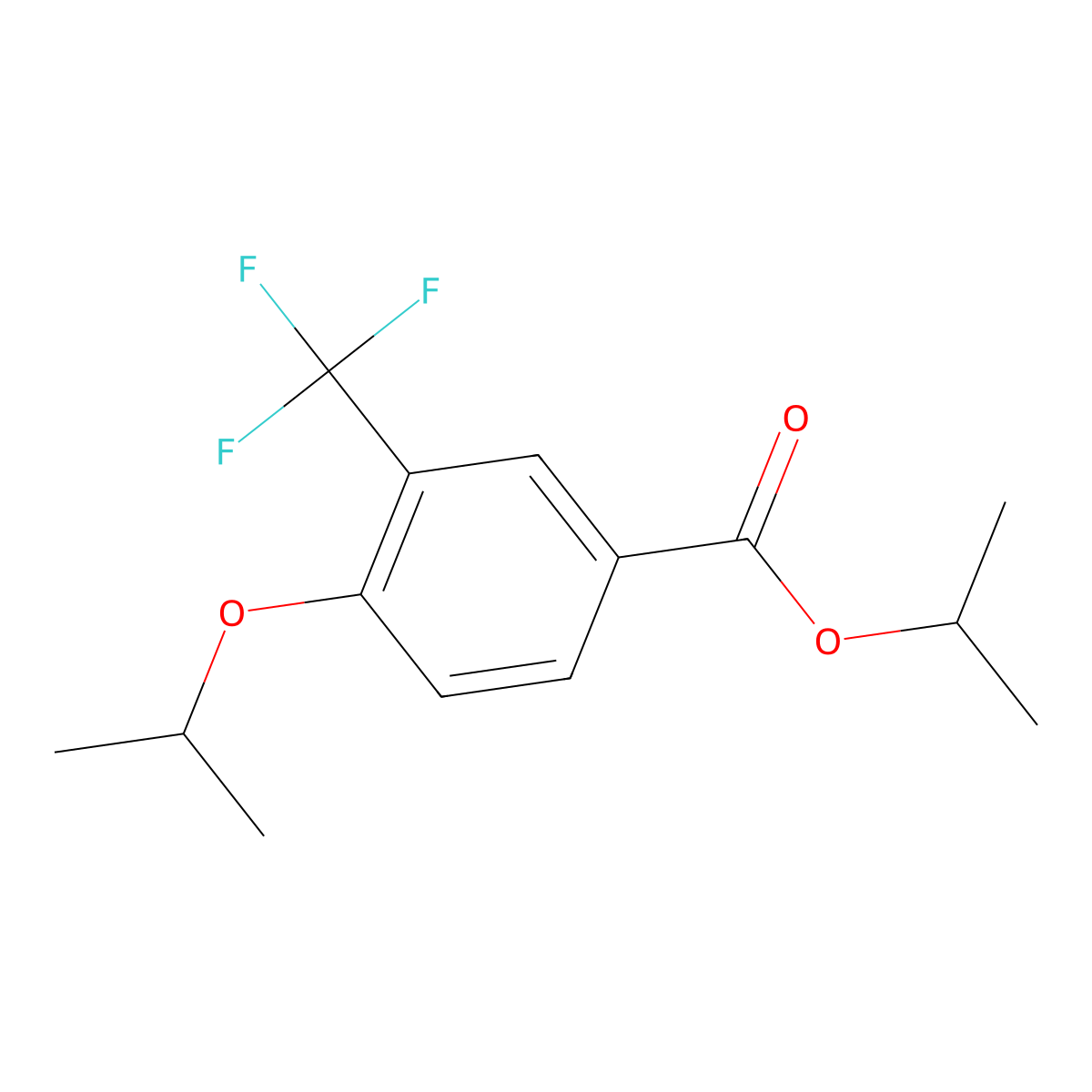 Isopropyl 4-isopropoxy-3-(trifluoromethyl)benzoate molecular structure, CAS 1034188-33-4