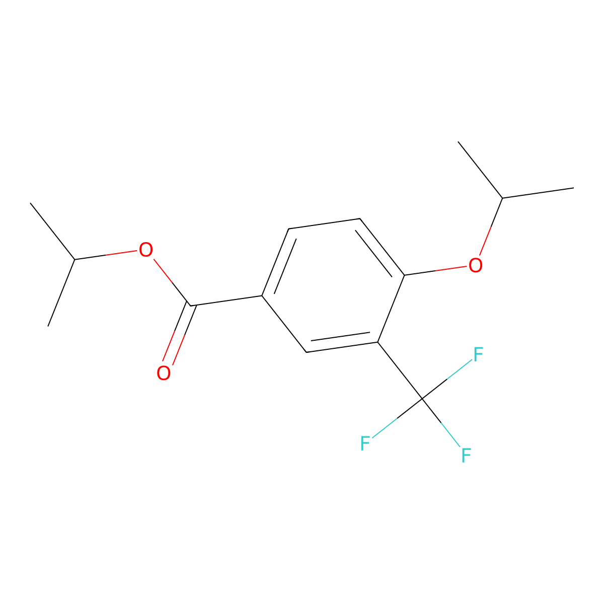 Isopropyl 4-isopropoxy-3-(trifluoromethyl)benzoate molecular structure, CAS 1034188-33-4