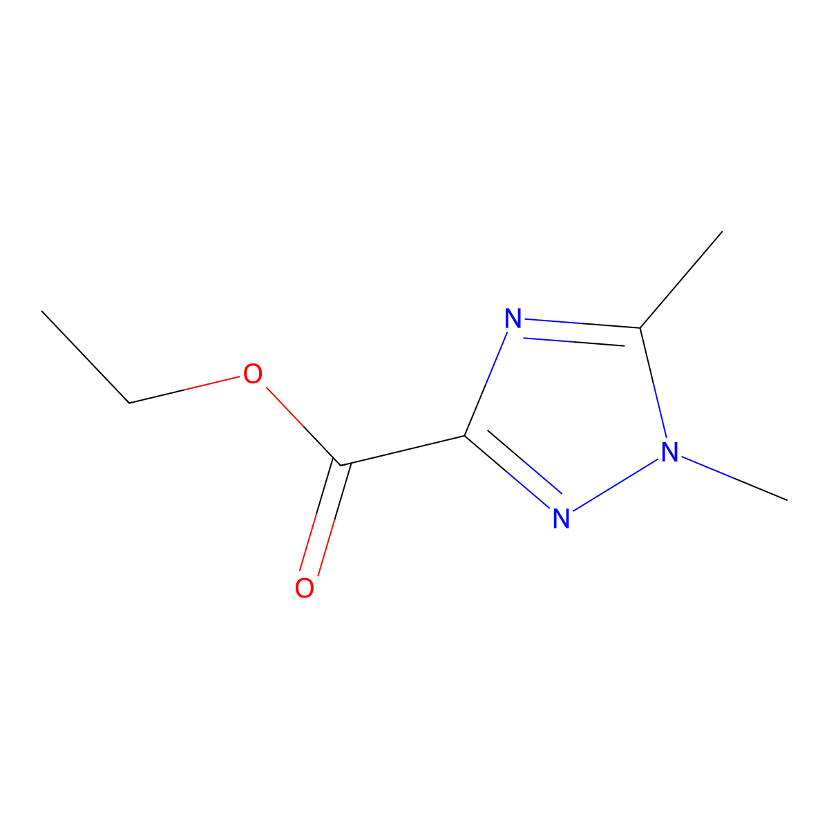ethyl 1,5-dimethyl-1H-1,2,4-triazole-3-carboxylate molecular structure, CAS 1034197-35-7