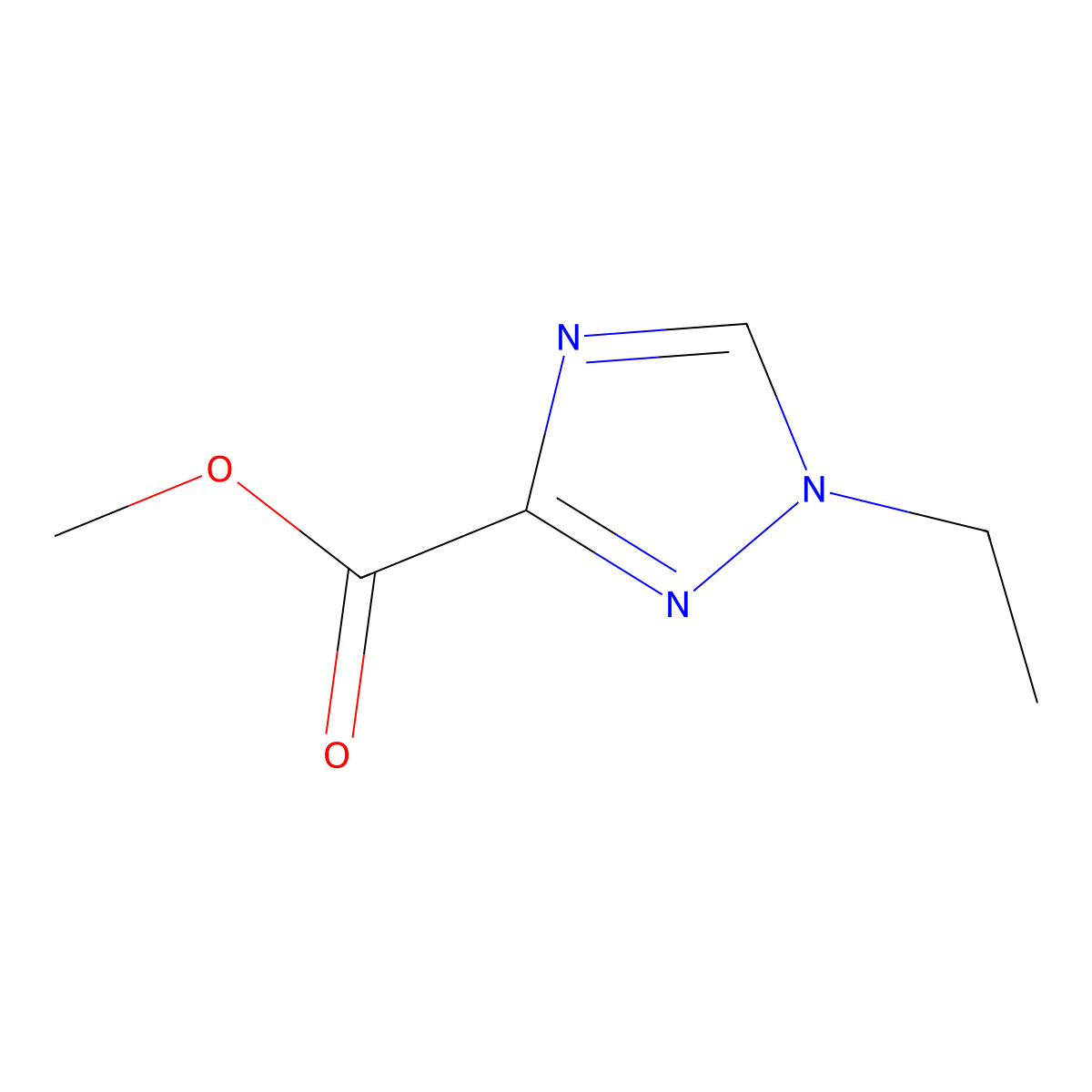 1-Ethyl-1H-1,2,4-triazole-3-carboxylic Acid Methyl Ester molecular structure, CAS 1034197-43-7