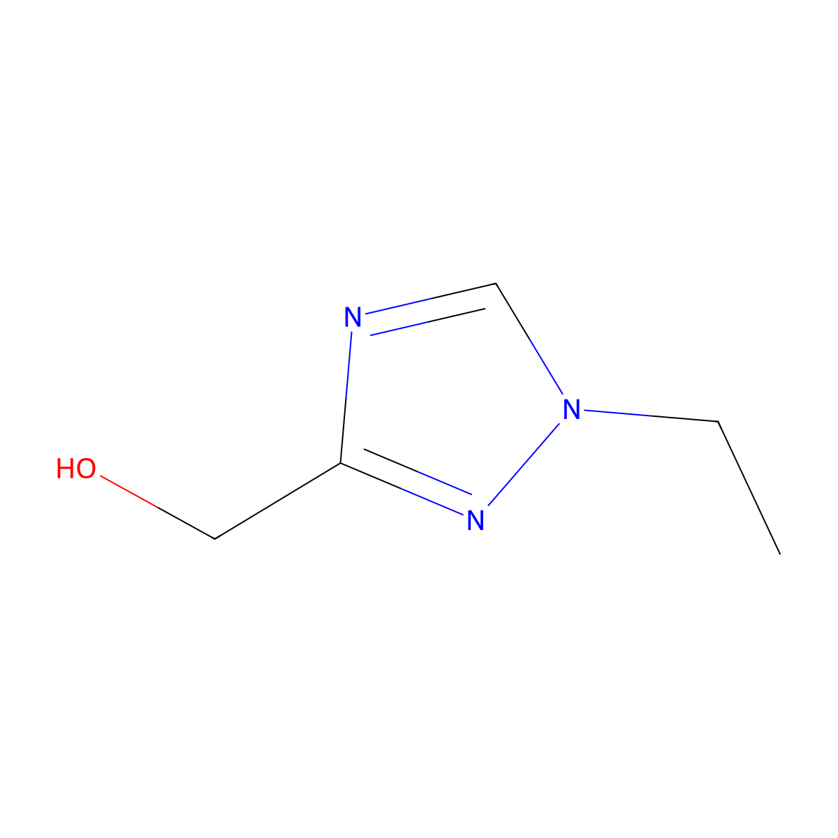 (1-ethyl-1H-1,2,4-triazol-3-yl)methanol molecular structure, CAS 1034197-45-9
