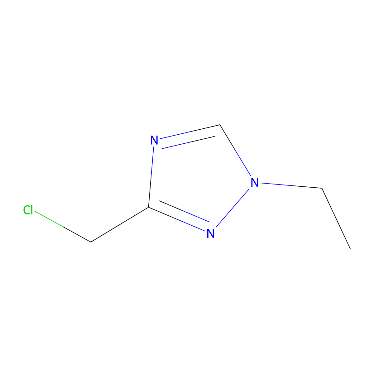 3-(chloromethyl)-1-ethyl-1H-1,2,4-triazole molecular structure, CAS 1034197-46-0