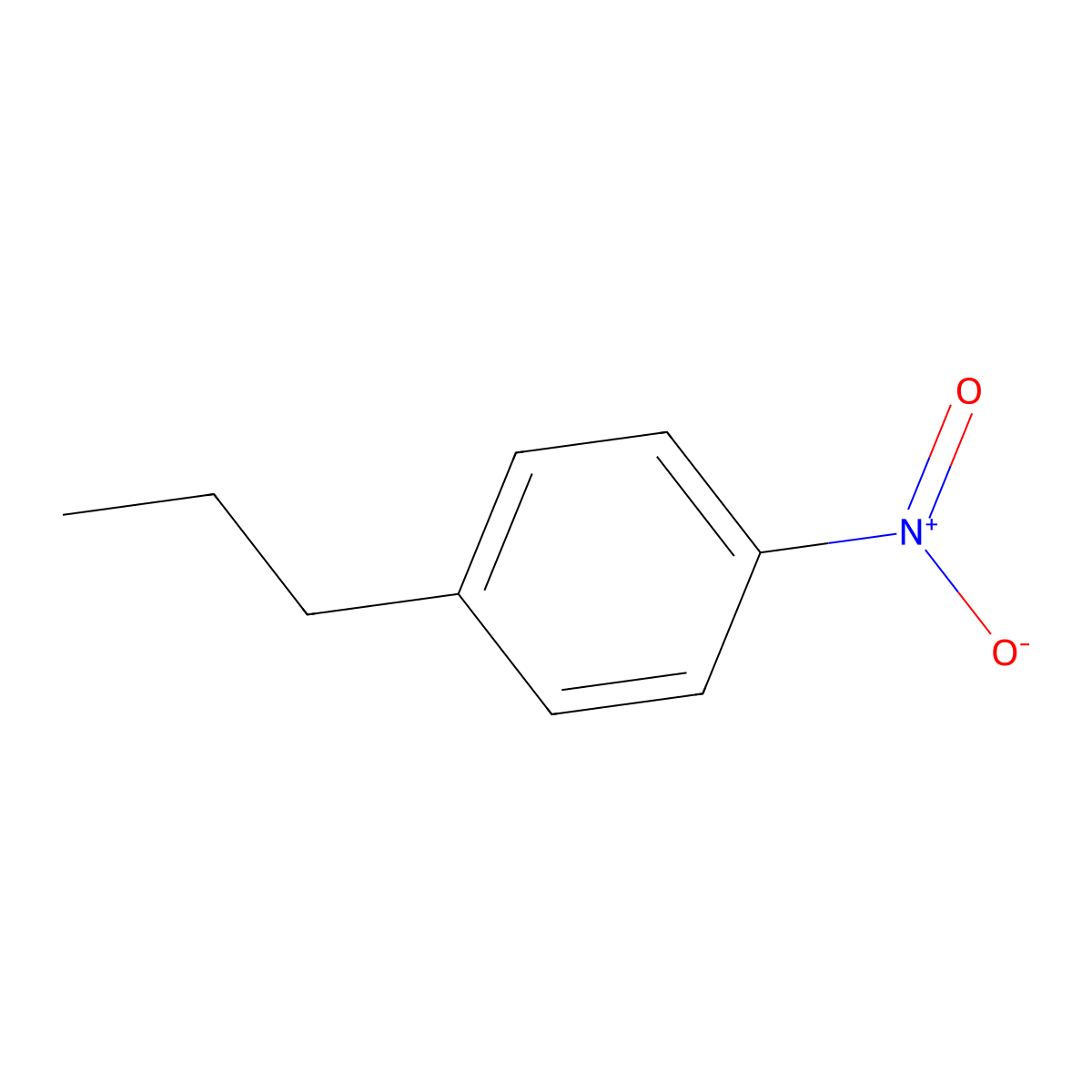 1-Nitro-4-propylbenzene molecular structure, CAS 10342-59-3
