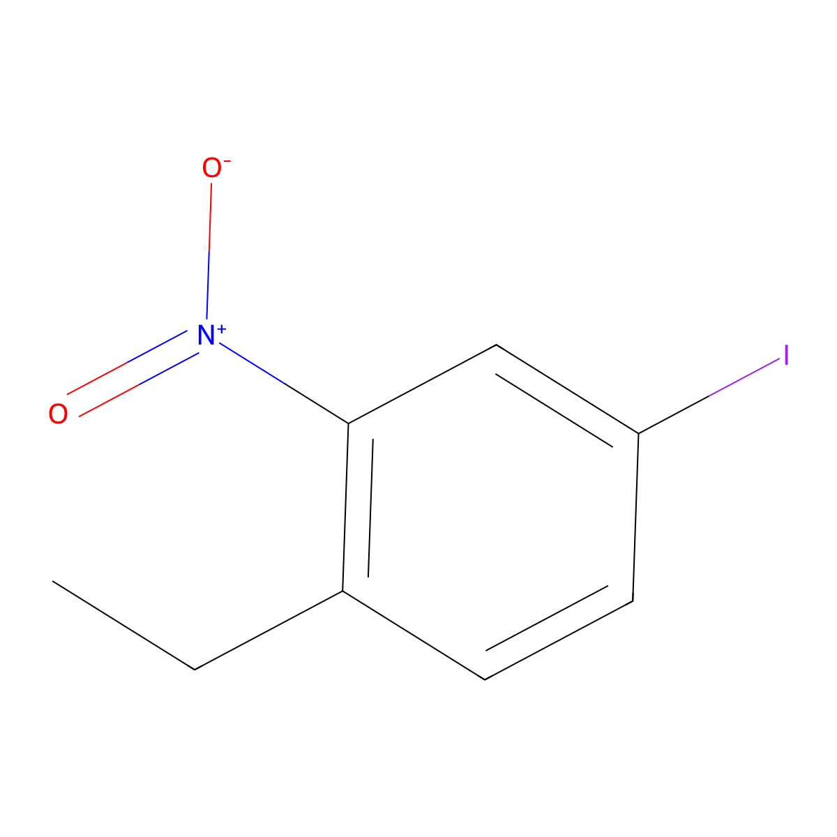 1-Ethyl-4-iodo-2-nitrobenzene molecular structure, CAS 10342-67-3