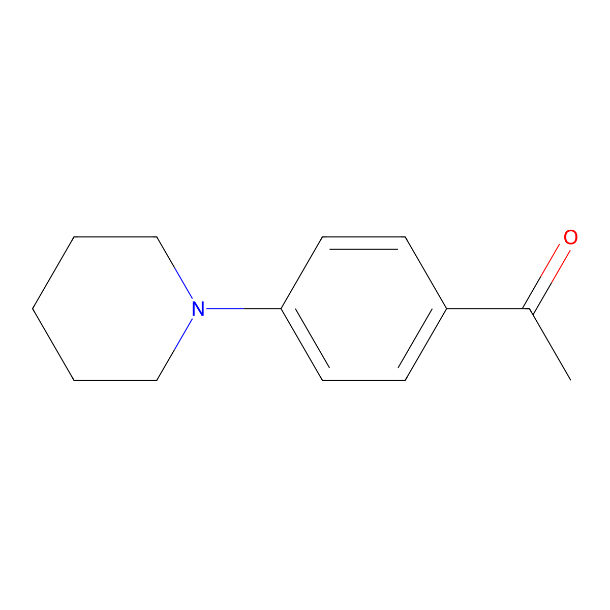 4'-Piperidinoacetophenone molecular structure, CAS 10342-85-5