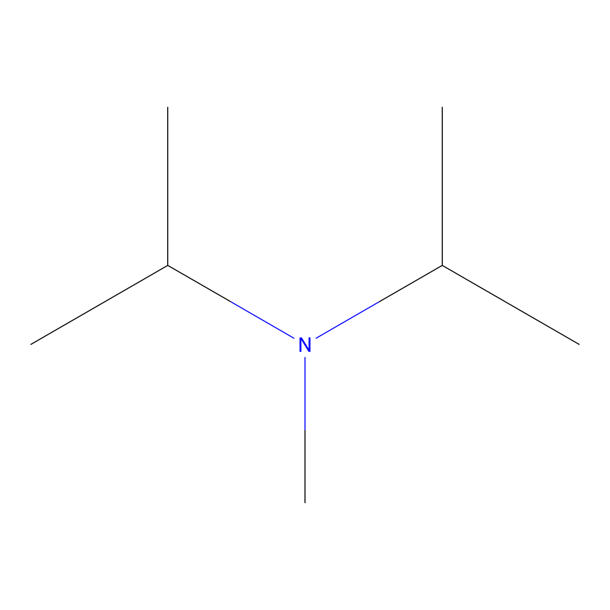 N,N-Diisopropylmethylamine molecular structure, CAS 10342-97-9