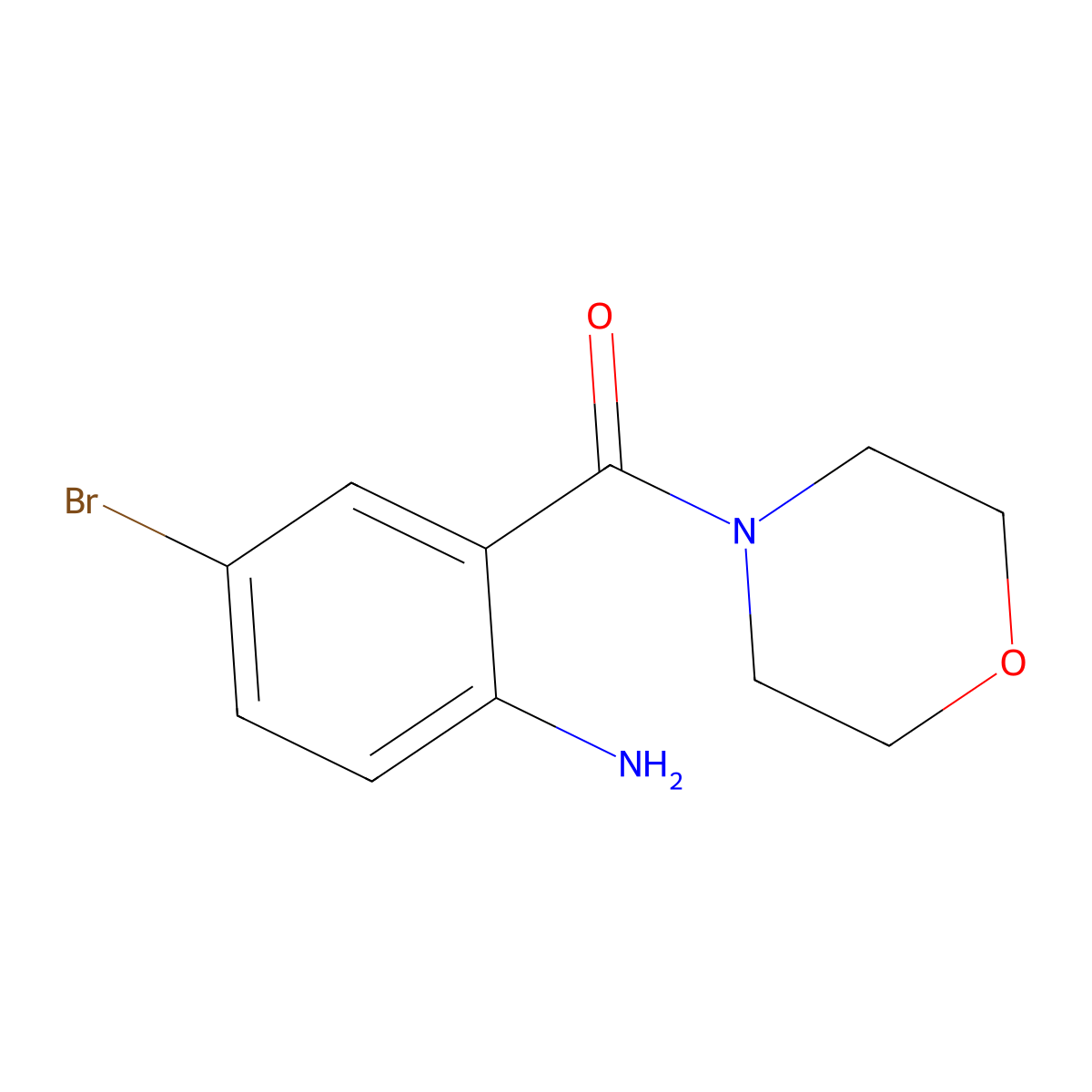 (2-Amino-5-bromophenyl)(morpholino)methanone molecular structure, CAS 1034257-15-2