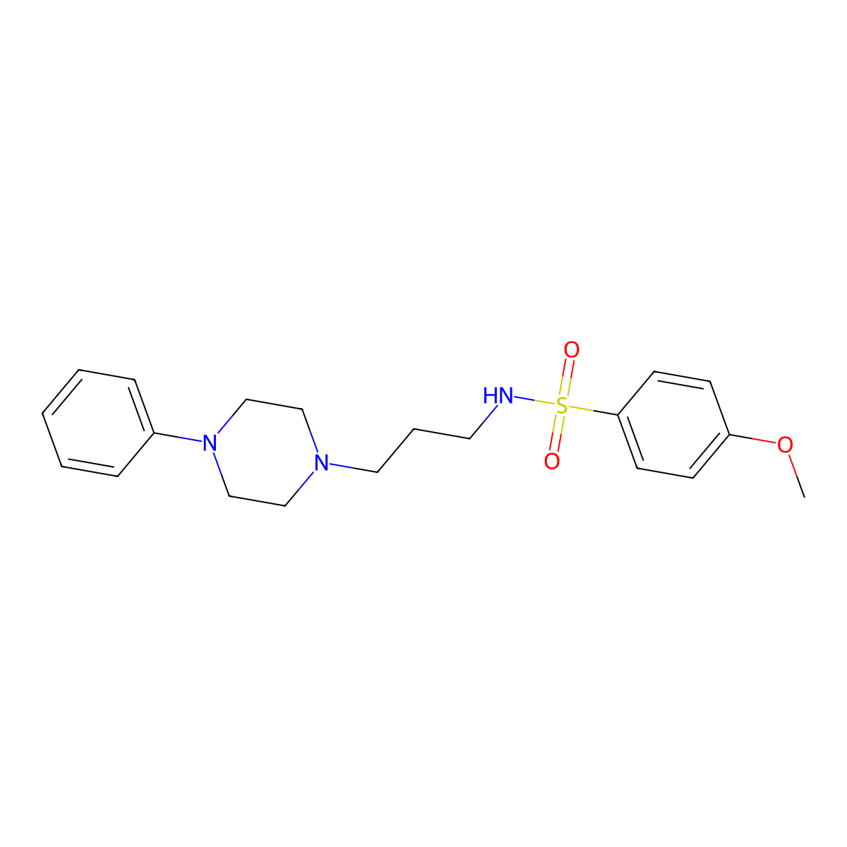 4-Methoxy-N-[3-(4-phenyl-piperazin-1-yl)-propyl]-benzenesulfonamide molecular structure, CAS 1034266-12-0