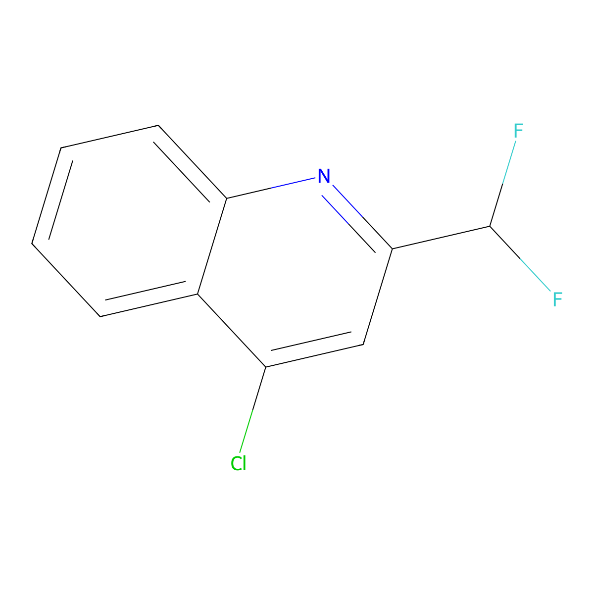 4-Chloro-2-(difluoromethyl)quinoline molecular structure, CAS 1034269-85-6
