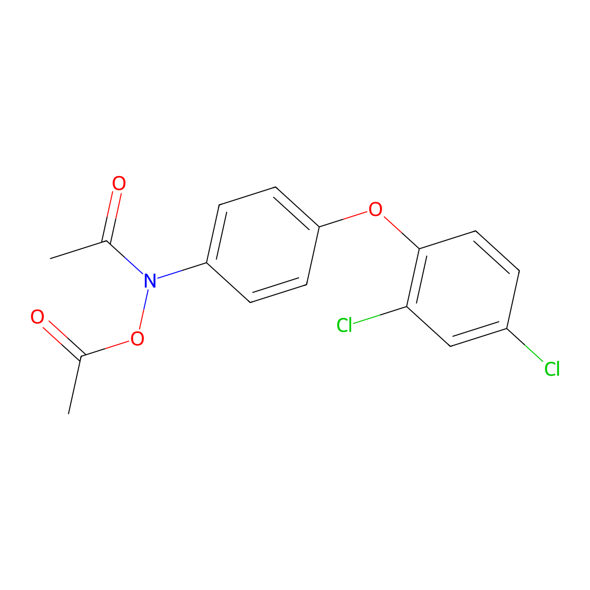 Acetamide, N-(acetyloxy)-N-(4-(2,4-dichlorophenoxy)phenyl)- molecular structure, CAS 103429-64-7