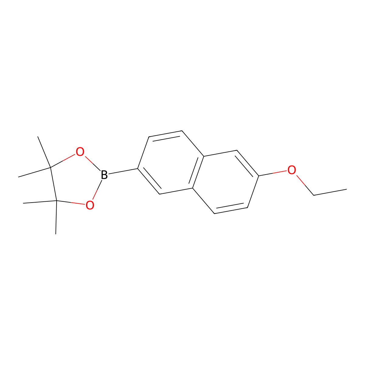 2-(6-Ethoxy-2-naphthalenyl)-4,4,5,5-tetramethyl-1,3,2-dioxaborolane molecular structure, CAS 1034297-72-7