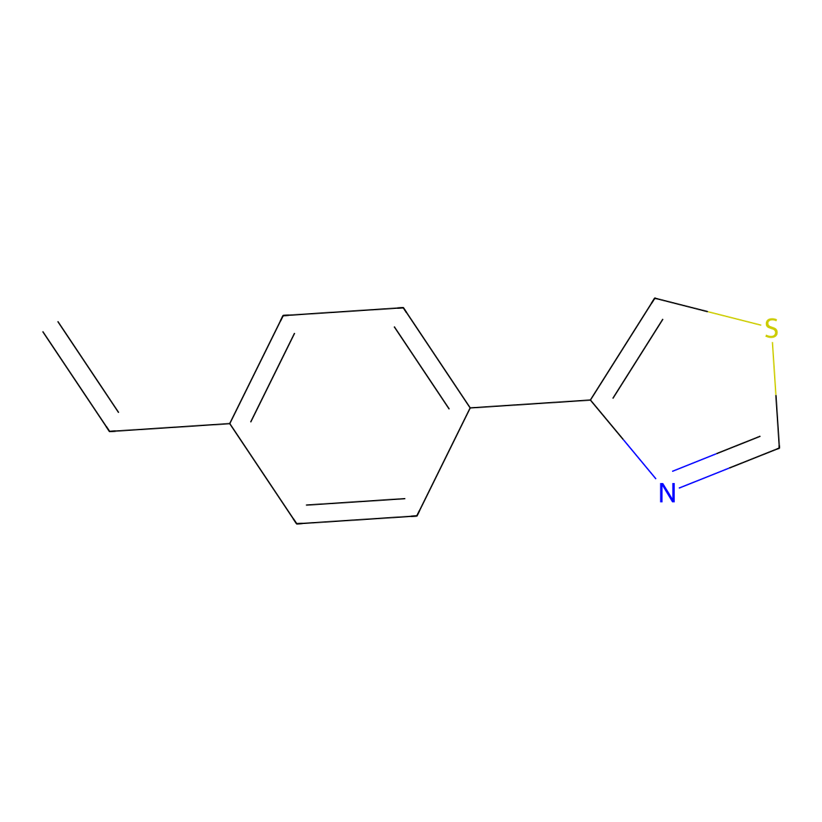 4-(4-Vinylphenyl)thiazole molecular structure, CAS 103430-35-9