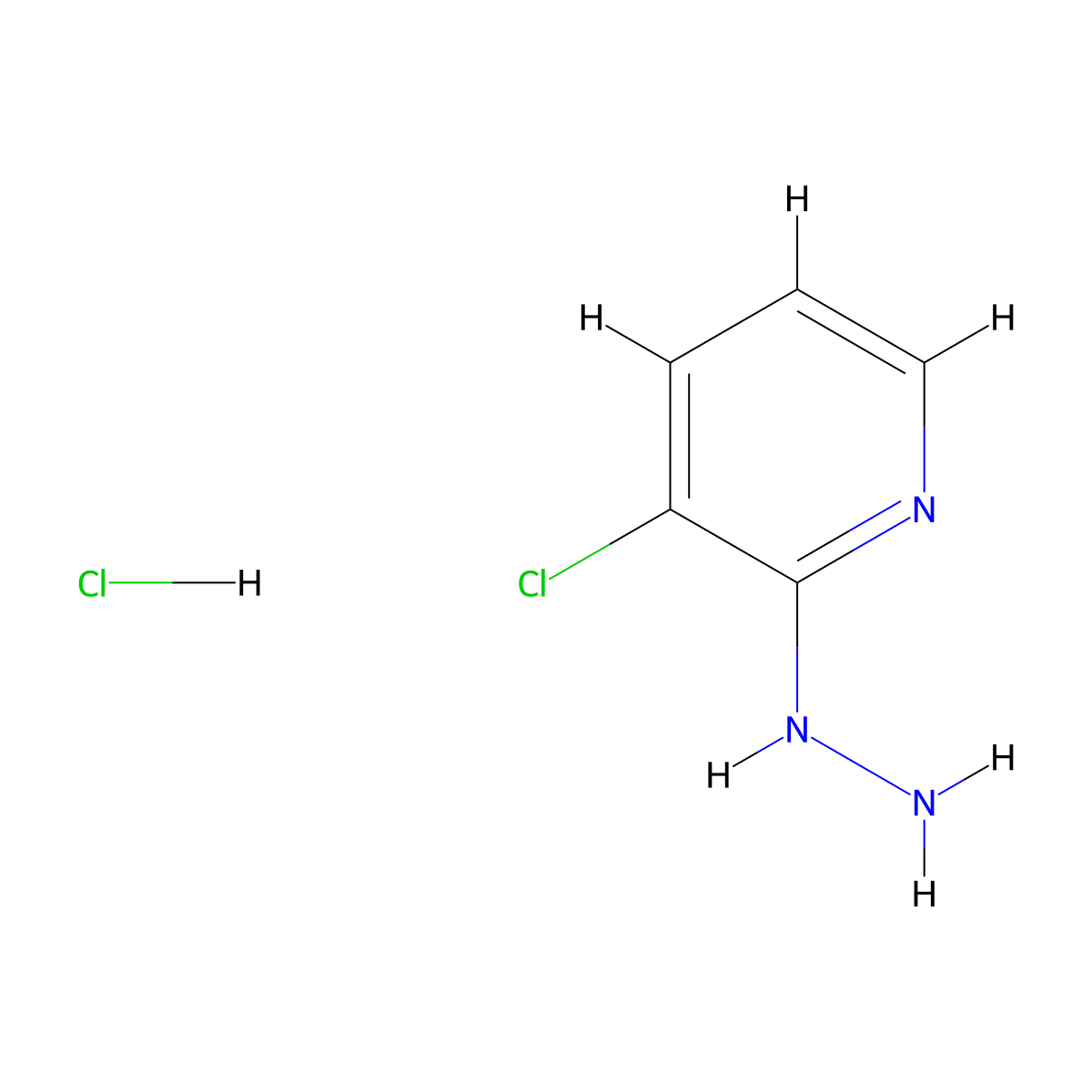 3-Chloro-2-hydrazinylpyridine hydrochloride molecular structure, CAS 1034303-16-6