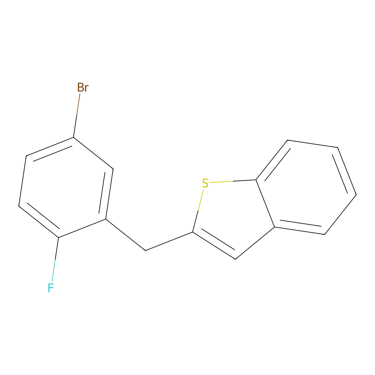 2-(5-Bromo-2-fluorobenzyl)benzo[b]thiophene molecular structure, CAS 1034305-17-3
