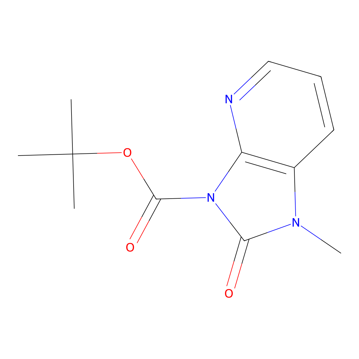 tert-Butyl 1-methyl-2-oxo-1,2-dihydro-3H-imidazo[4,5-b]pyridine-3-carboxylate molecular structure, CAS 103432-67-3