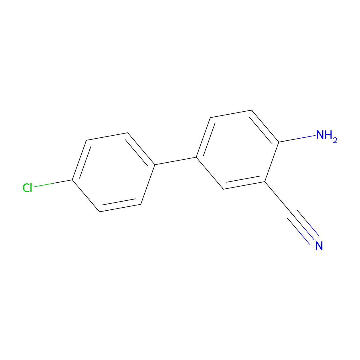 4-Amino-4'-chloro-biphenyl-3-carbonitrile molecular structure, CAS 1034330-83-0