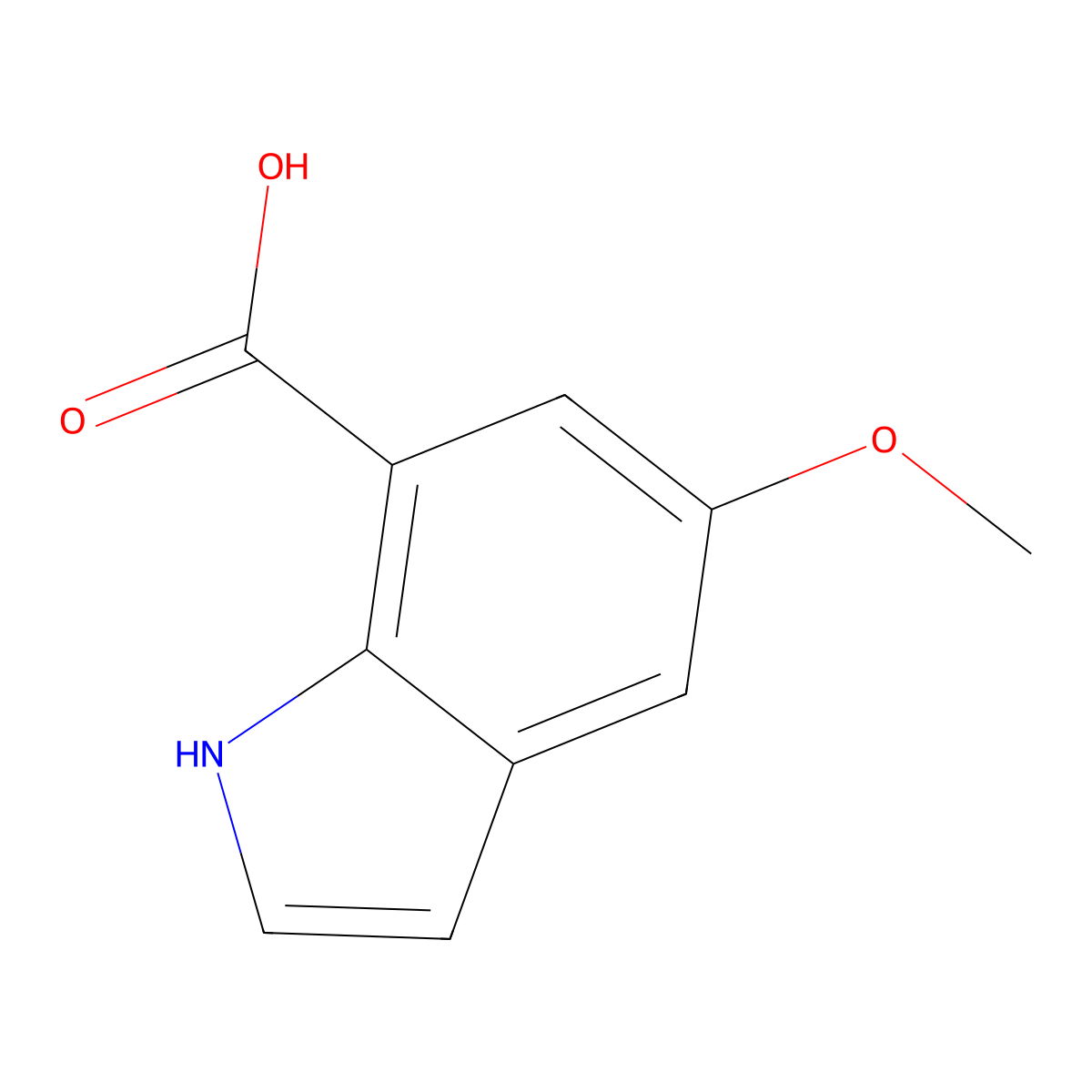 5-methoxy-1H-indole-7-carboxylic acid molecular structure, CAS 1034352-72-1