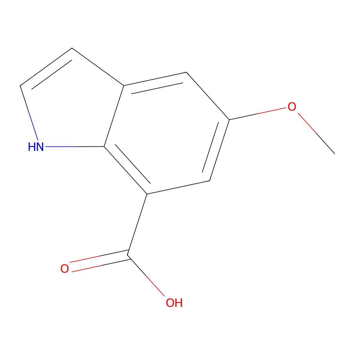 5-methoxy-1H-indole-7-carboxylic acid molecular structure, CAS 1034352-72-1