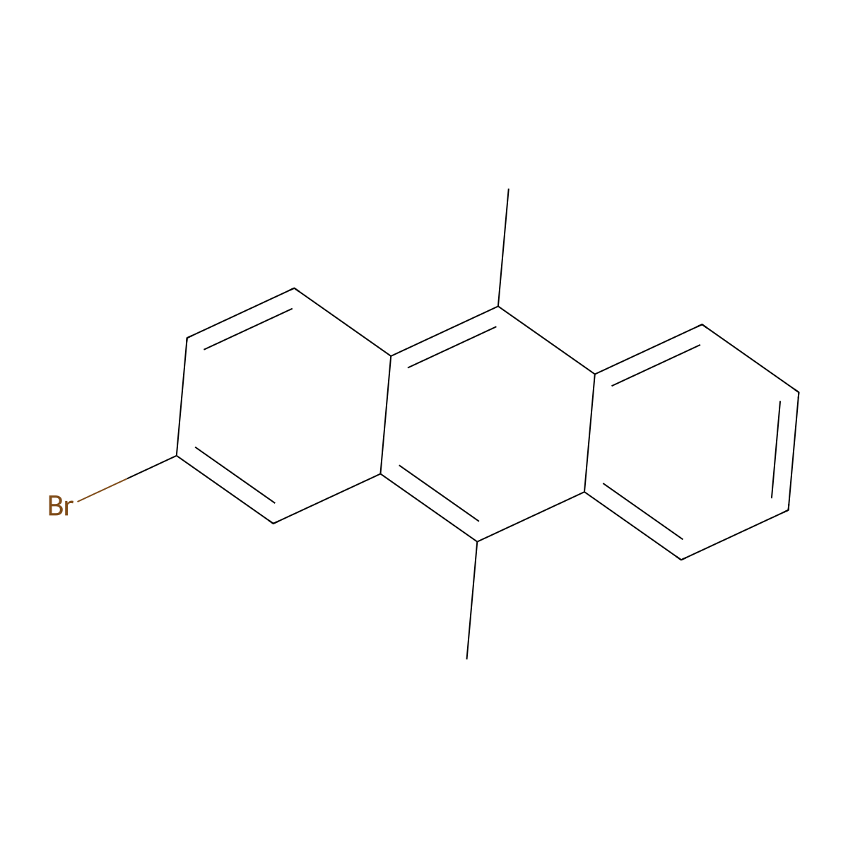 2-Bromo-9,10-dimethylanthracene molecular structure, CAS 103438-64-8