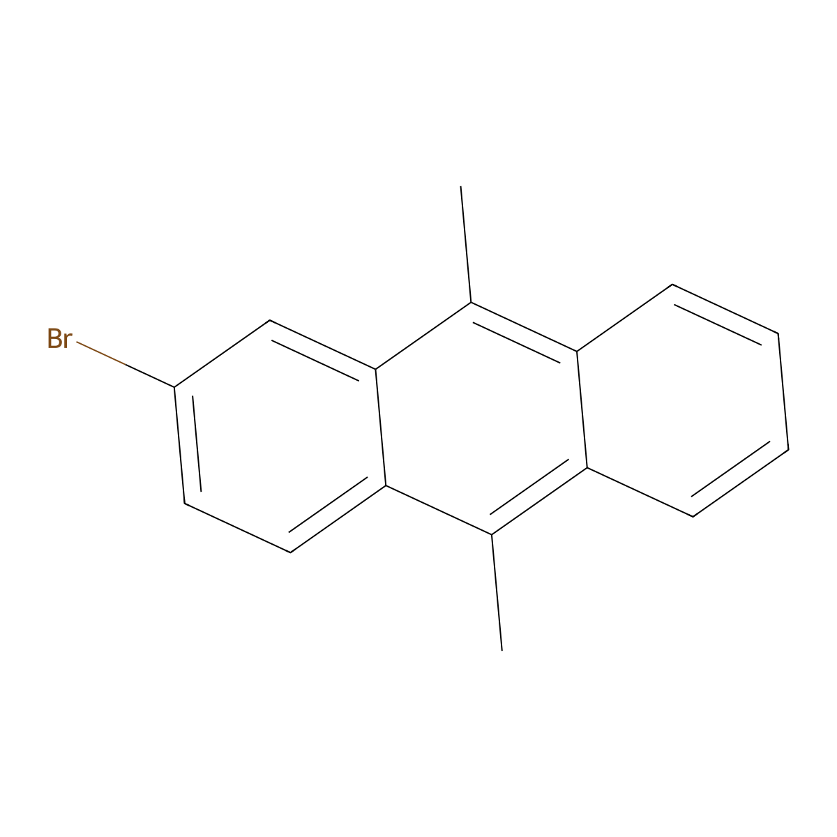 2-Bromo-9,10-dimethylanthracene molecular structure, CAS 103438-64-8