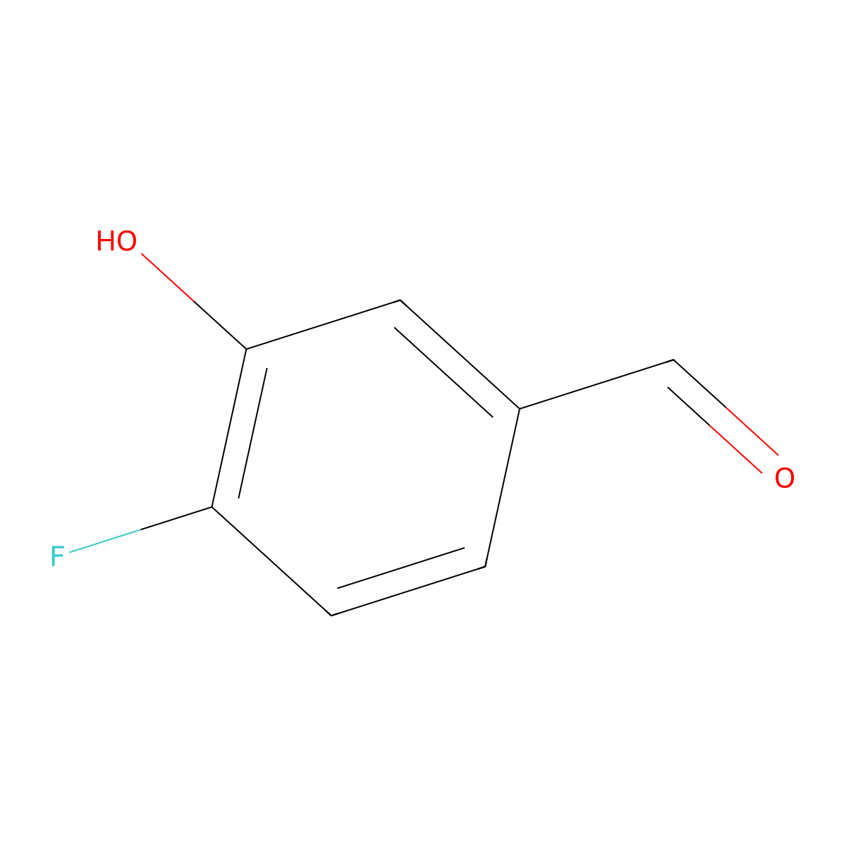 4-Fluoro-3-hydroxybenzaldehyde molecular structure, CAS 103438-85-3
