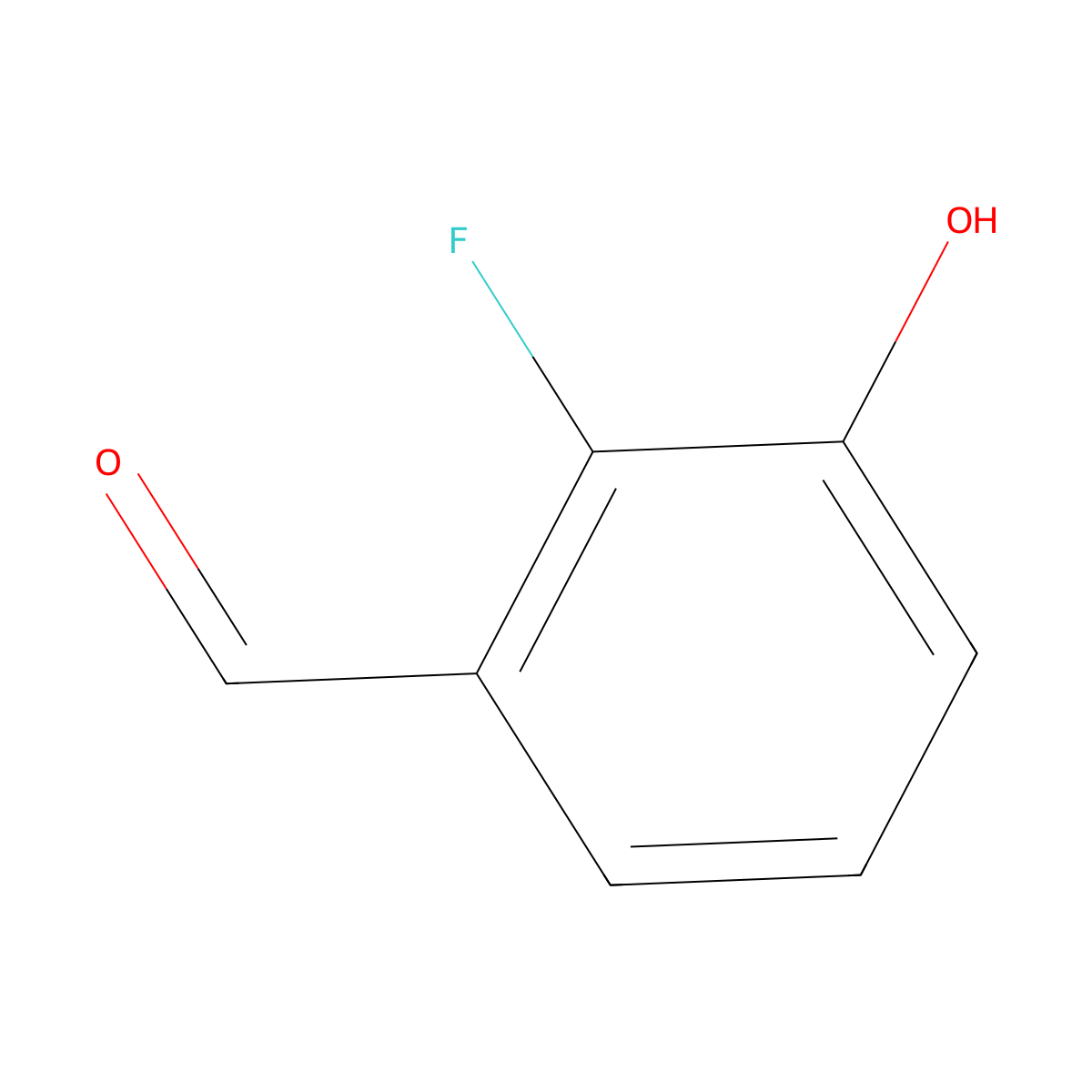 2-Fluoro-3-hydroxybenzaldehyde molecular structure, CAS 103438-86-4