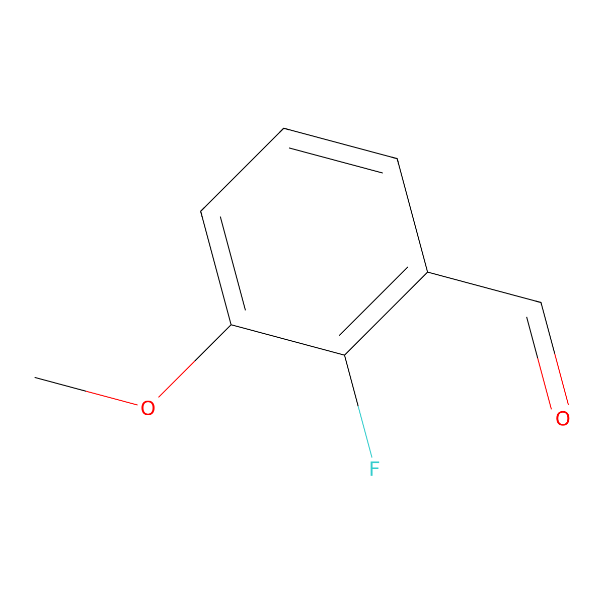 2-Fluoro-3-methoxybenzaldehyde molecular structure, CAS 103438-88-6