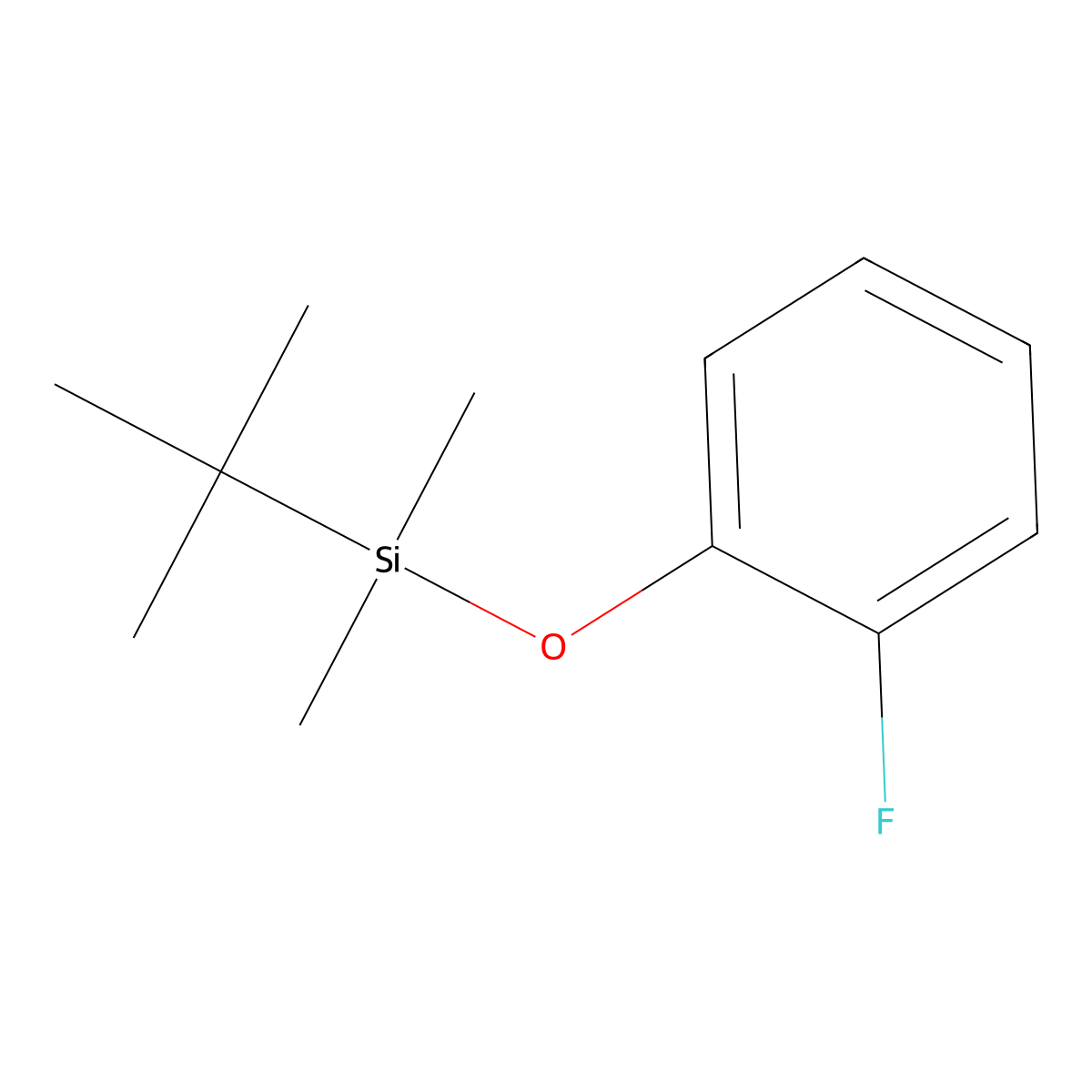 tert-Butyl(2-fluorophenoxy)dimethylsilane molecular structure, CAS 103438-89-7