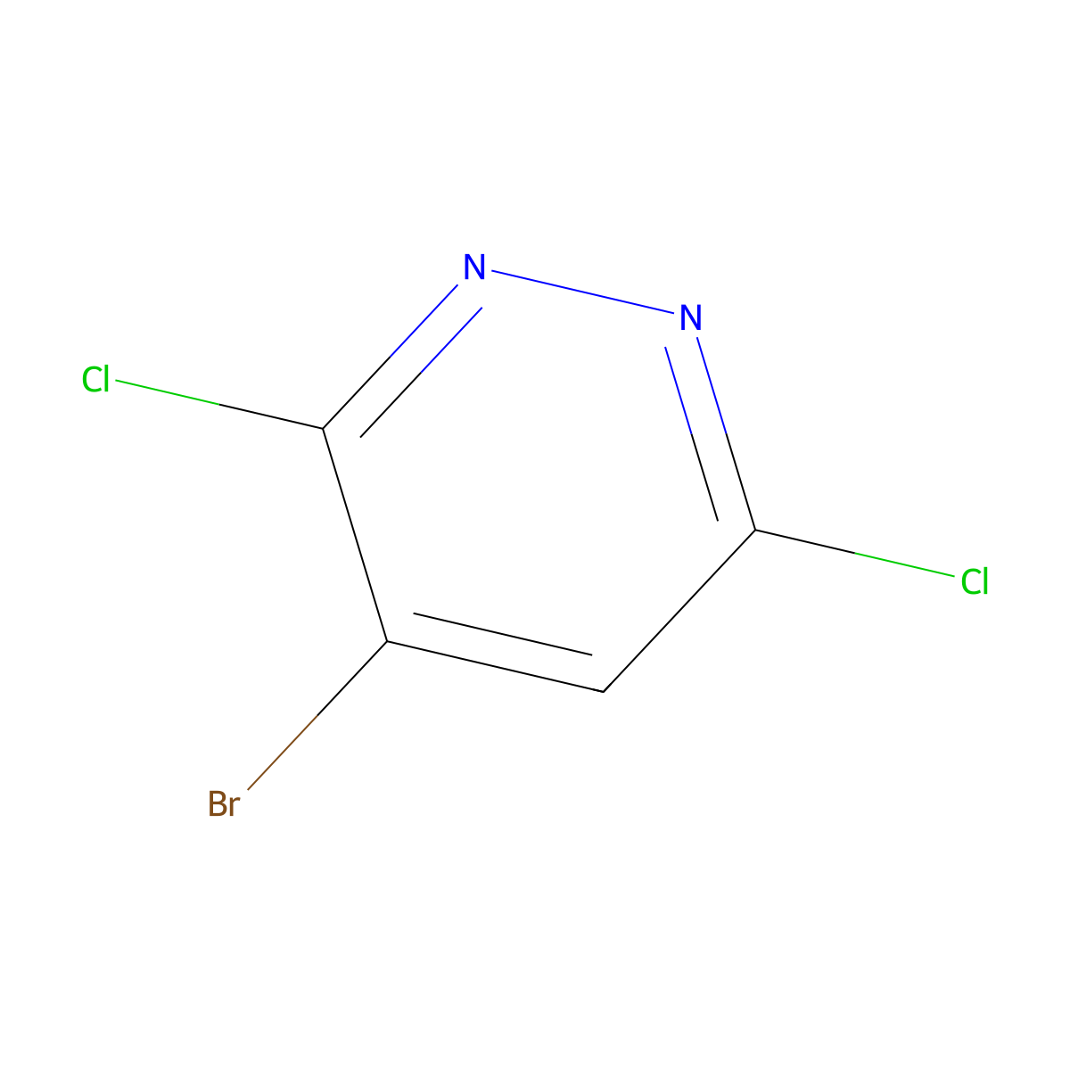 4-Bromo-3,6-dichloropyridazine molecular structure, CAS 10344-42-0