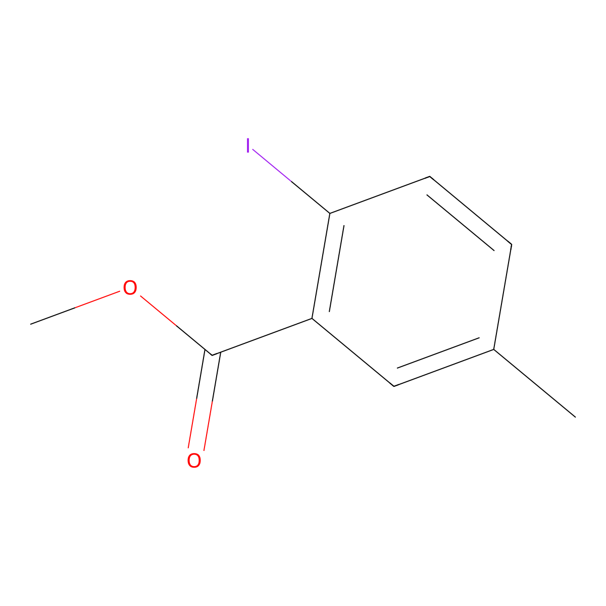Benzoic acid, 2-iodo-5-methyl-, methyl ester molecular structure, CAS 103440-52-4