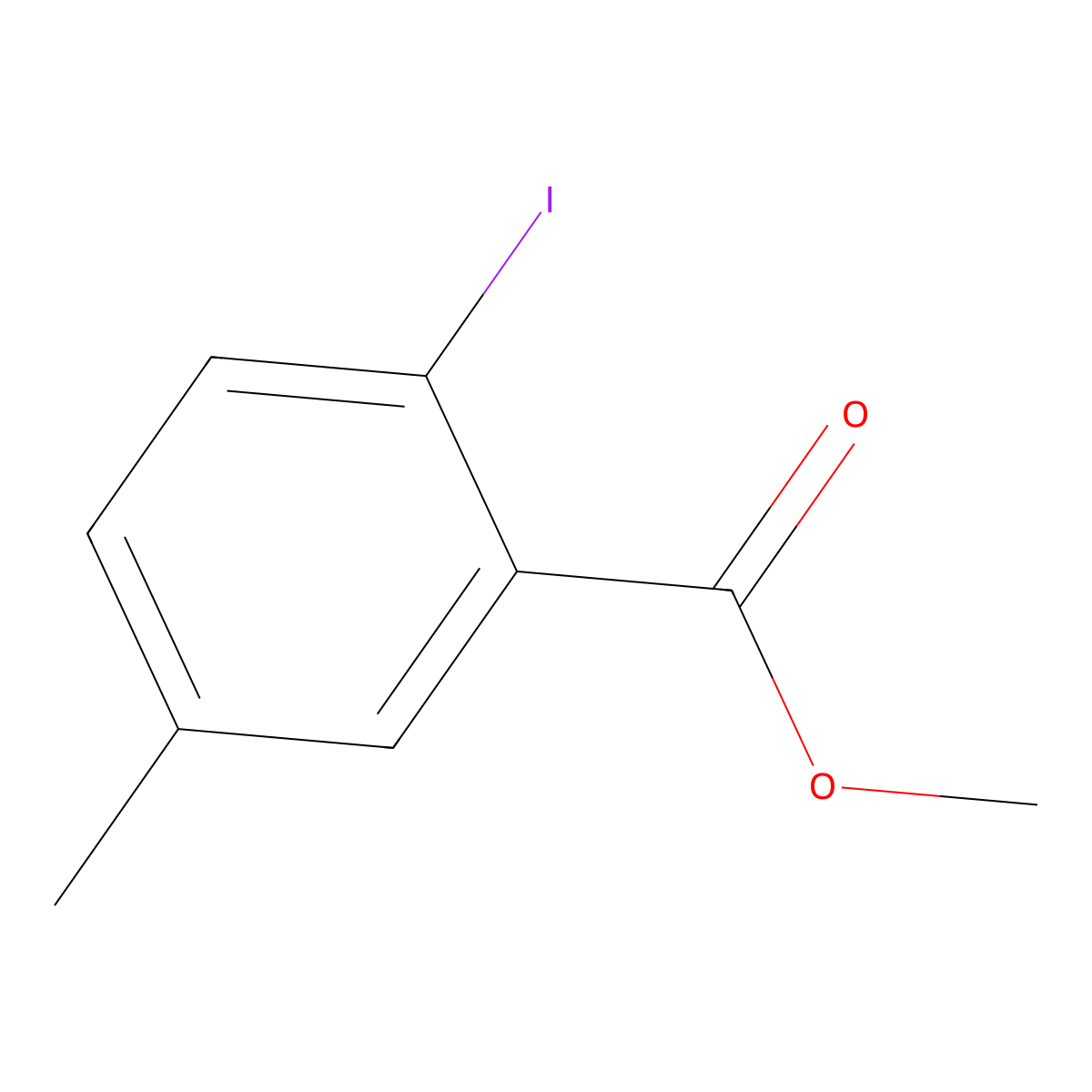 Benzoic acid, 2-iodo-5-methyl-, methyl ester molecular structure, CAS 103440-52-4